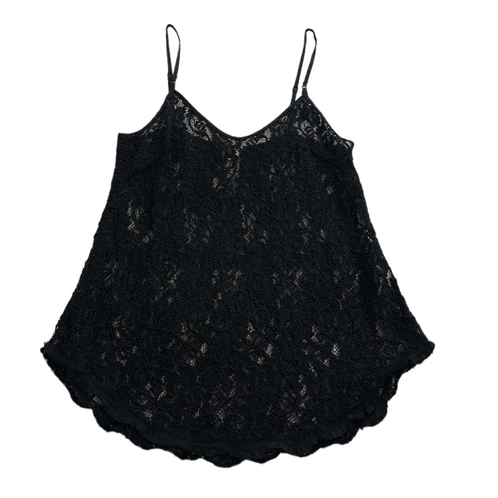 Aritzia Wilfred Under Silk Black Lace Camisole Tank Top XS